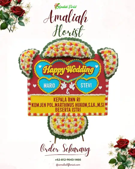 Papan Bunga Pernikahan Margo Jadi